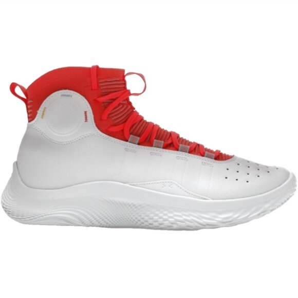 NWOB Under Armour Curry 4 FloTro Playoffs White/Crimson Basketball Sneakers main image 9